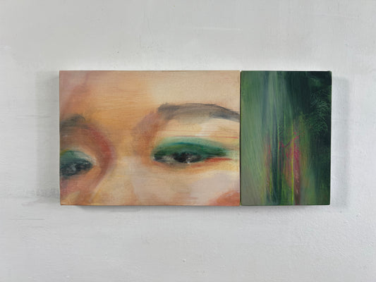 Green, Veiled Diptych