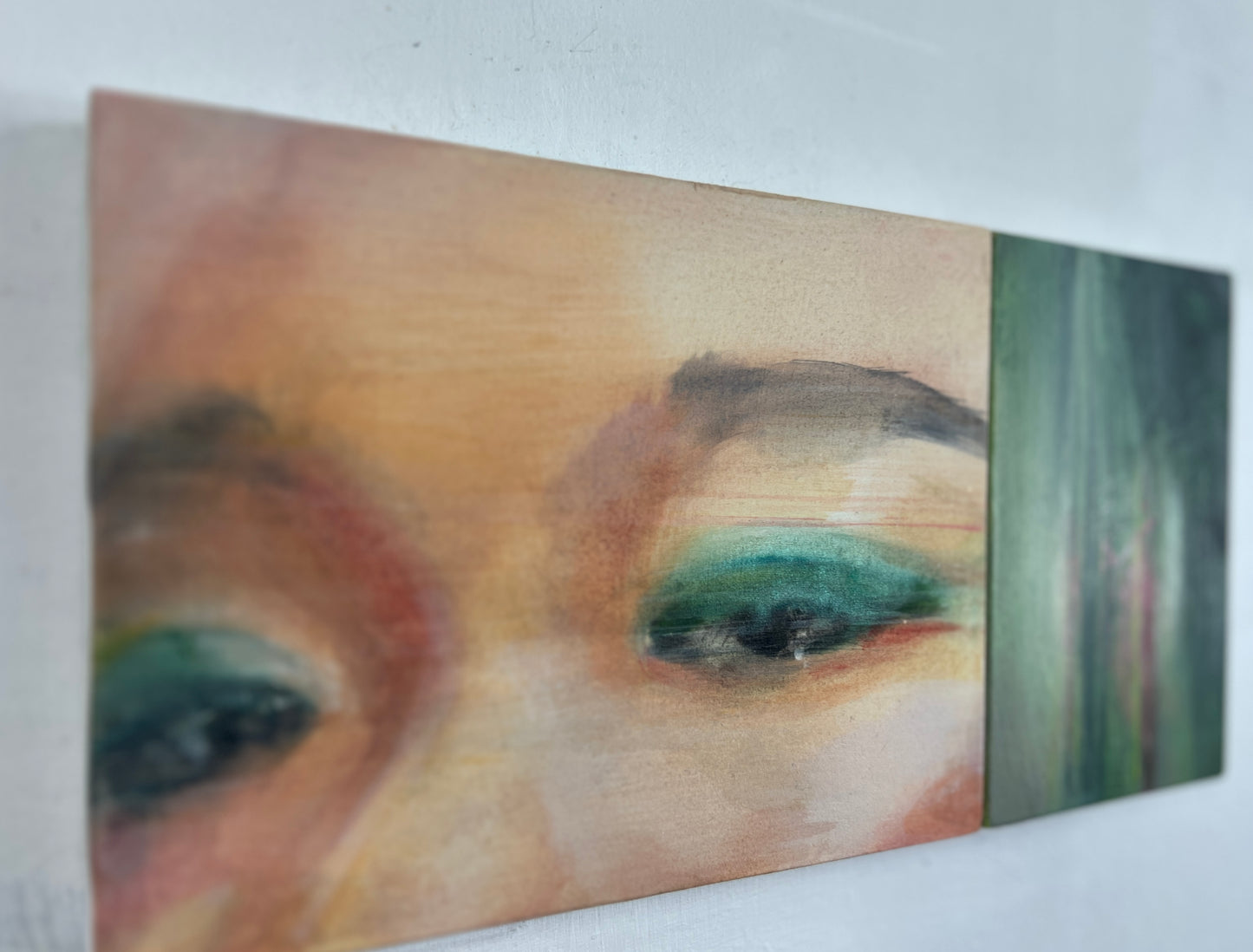 Green, Veiled Diptych