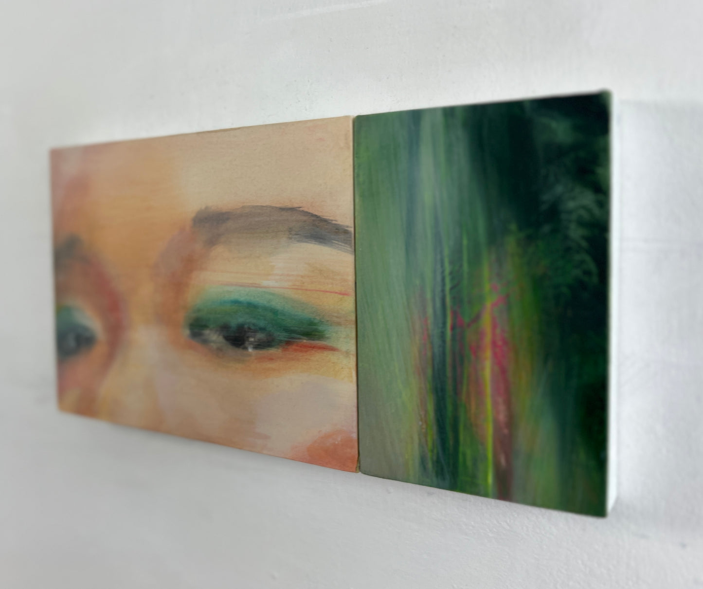 Green, Veiled Diptych